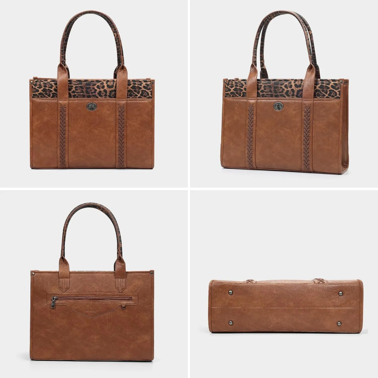 ACUARIO Tote Handbag Set, Tote Bag for Women,Western Cow Print Purse Desogmer,Top Handle Handbags