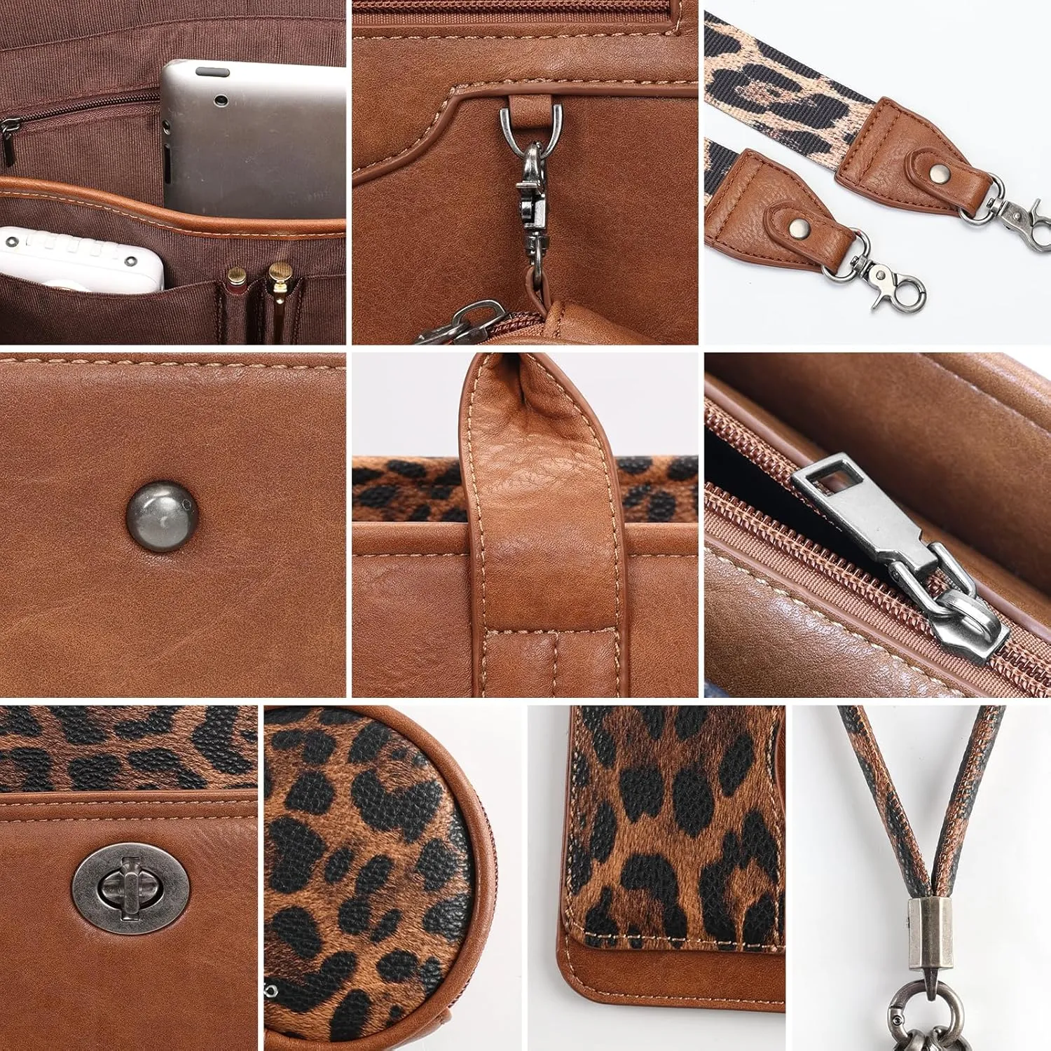 ACUARIO Tote Handbag Set, Tote Bag for Women,Western Cow Print Purse Desogmer,Top Handle Handbags