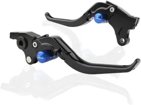 Adjustable Brake Levers for CFMOTO 700CL-X Heritage 700CL-X Adventure 2021-2022 Folding Clutch Handles (Folding-Black with Blue)