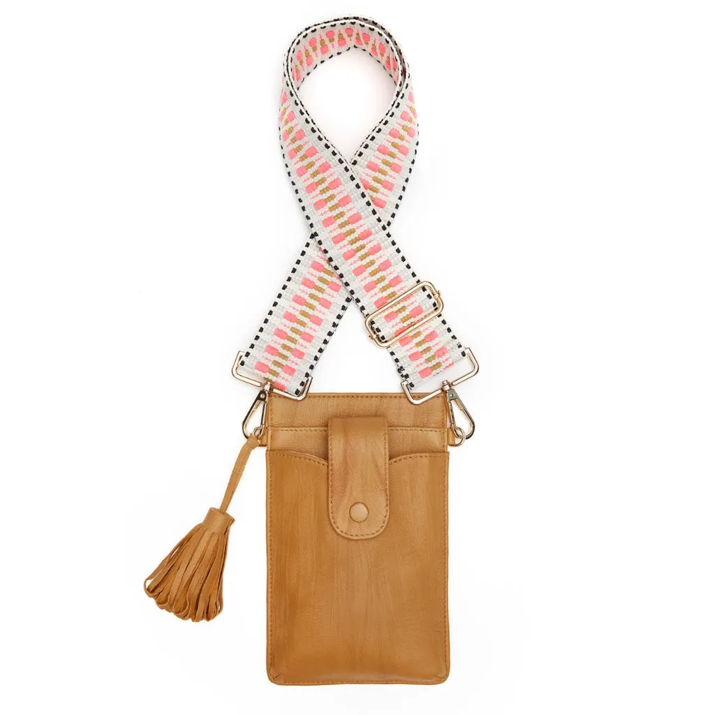 Agnes Phone Pouch - Tan Twist