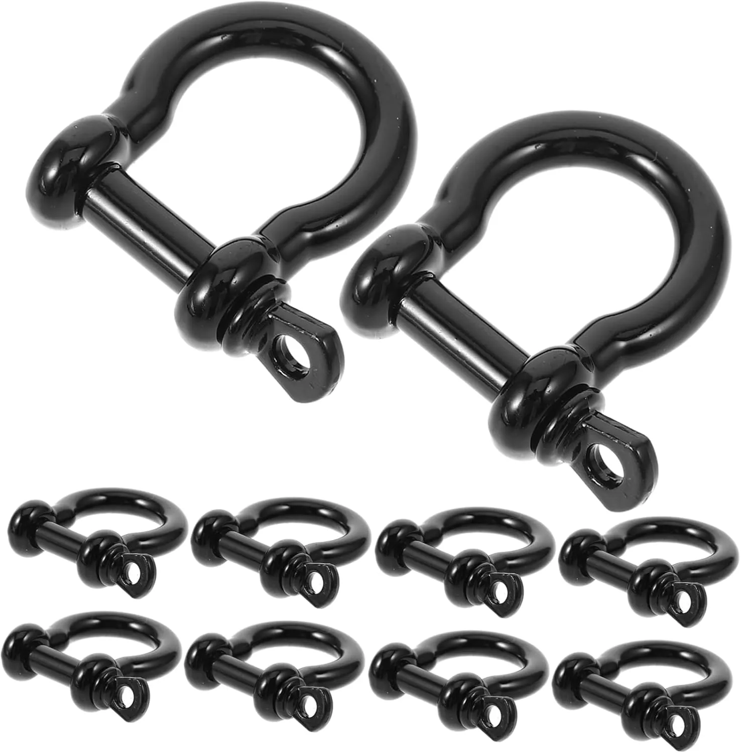 ARTIBETTER 10pcs Horseshoe Connecting Buckle Purse Parts Chain Hardware Supplies Purse Hardware Bag Hardware Supplies Purse Chain Buckles Bag Chain Link Buckle Alloy Steel Black