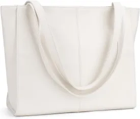 befen Genuine Leather Tote Bag for Women Work, Women's Leather Shoulder Bags Purses Satchel Handbags with Laptop Compartment