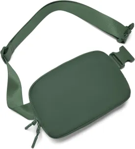 Belt Bag Fanny Pack Crossbody Bags for Women Two-Way Zip Closure Fashion Waist Packs with Adjustable Strap Teen Girl Gifts Trendy Stuff Gifts for Women Teenage Girls (Green)