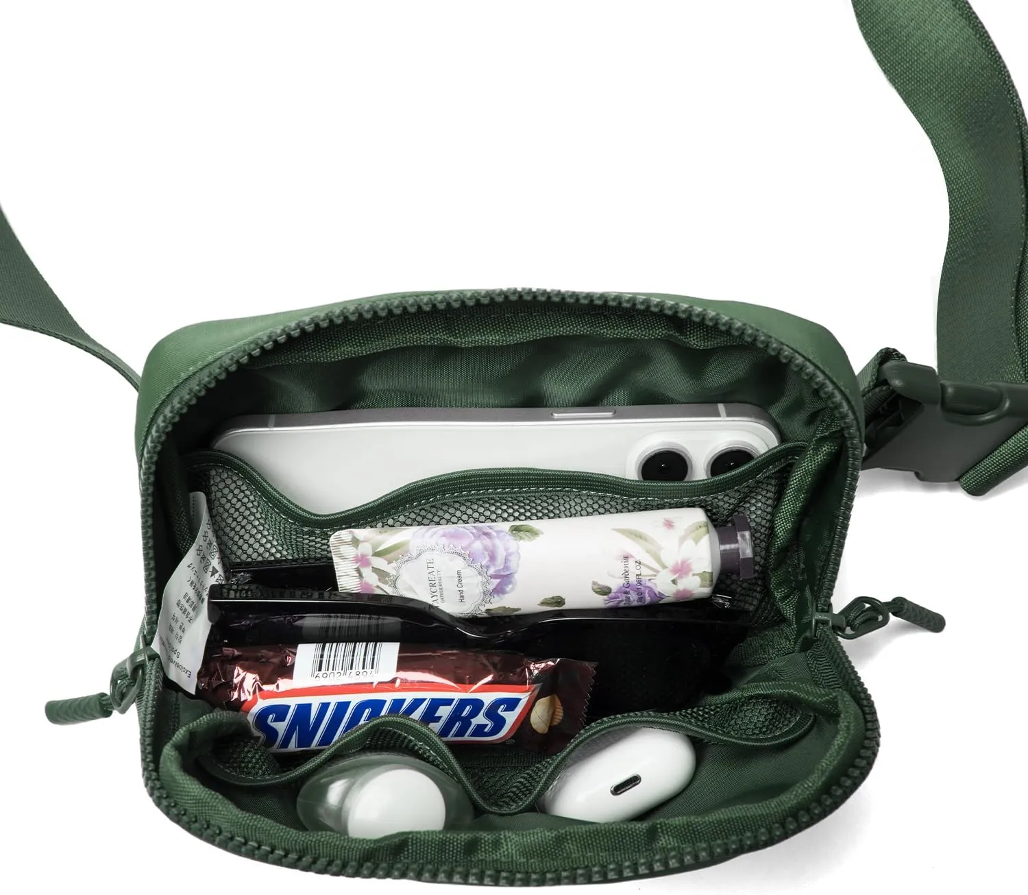 Belt Bag Fanny Pack Crossbody Bags for Women Two-Way Zip Closure Fashion Waist Packs with Adjustable Strap Teen Girl Gifts Trendy Stuff Gifts for Women Teenage Girls (Green)
