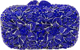 Boutique De FGG Flowers Women Crystal Clutch Purses Evening Minaudiere Bags Wedding Party Bridal Rhinestones Handbags,Mini