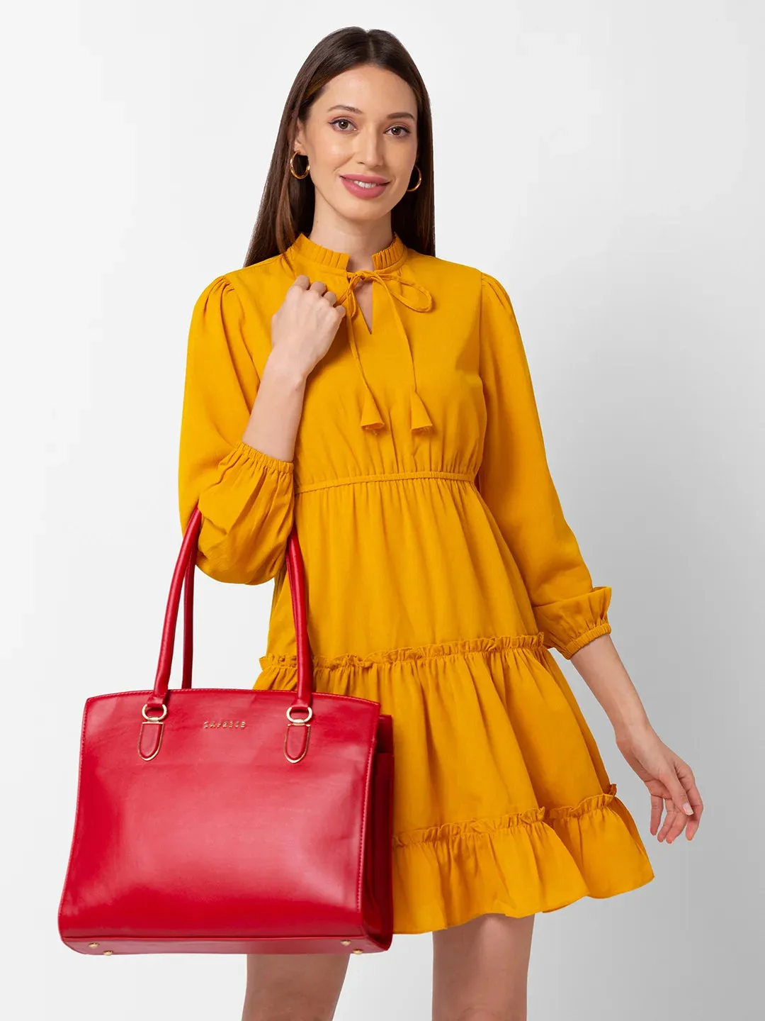 Caprese Demi Laptop Satchel Extra Large Red