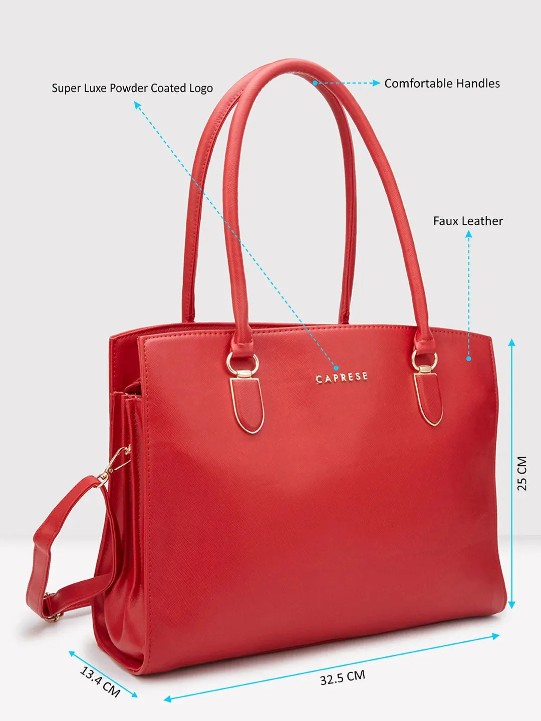 Caprese Demi Laptop Satchel Extra Large Red