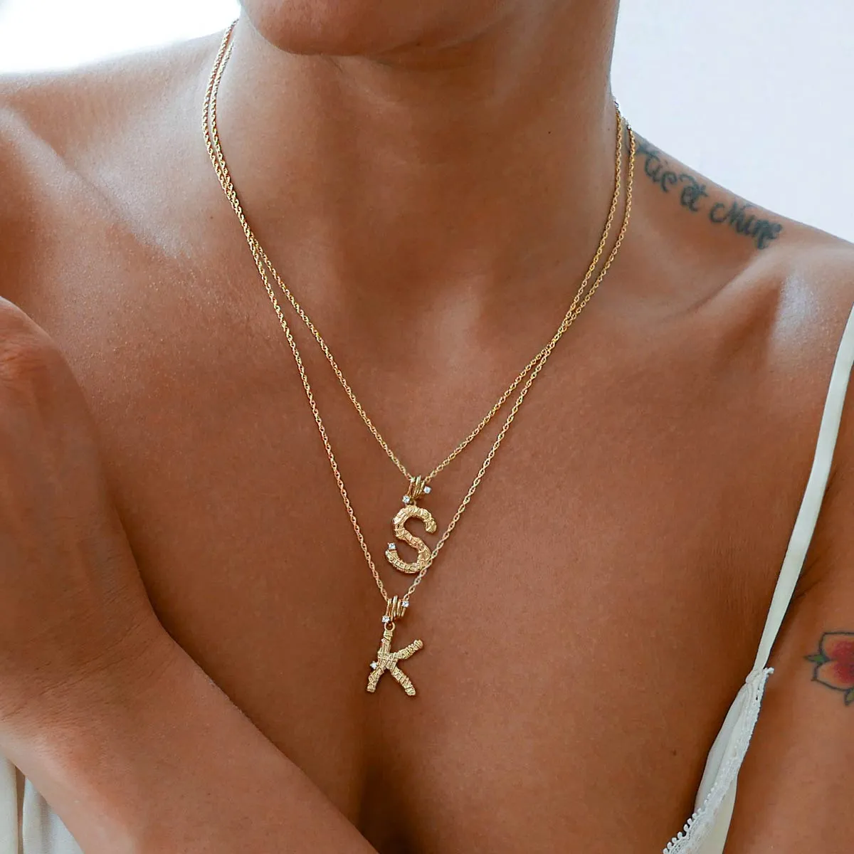 Casper alphabet necklace