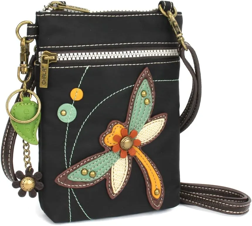 CHALA Crossbody RFID Cell Phone Purse - Women Nylon/Faux Leather Multicolor Handbag with Adjustable Strap Venture