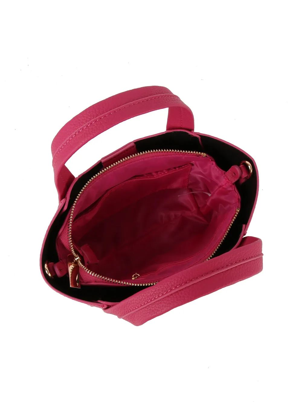 Classic leather tote bucket bag