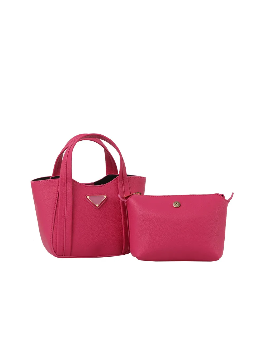 Classic leather tote bucket bag
