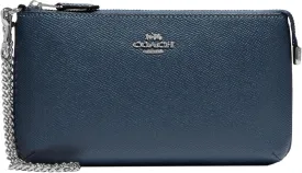 Coach Women's Crossgrain Leather Wristlet W Chain