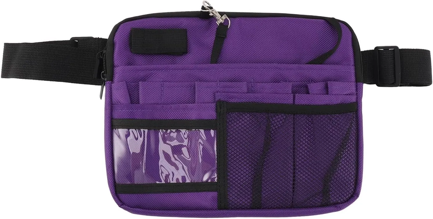 Doctor Waist Bag, Adjustable Design Nurse Fanny Pack Multi Compartments for Operation (Purple), Genericzfhk6q2sip-12