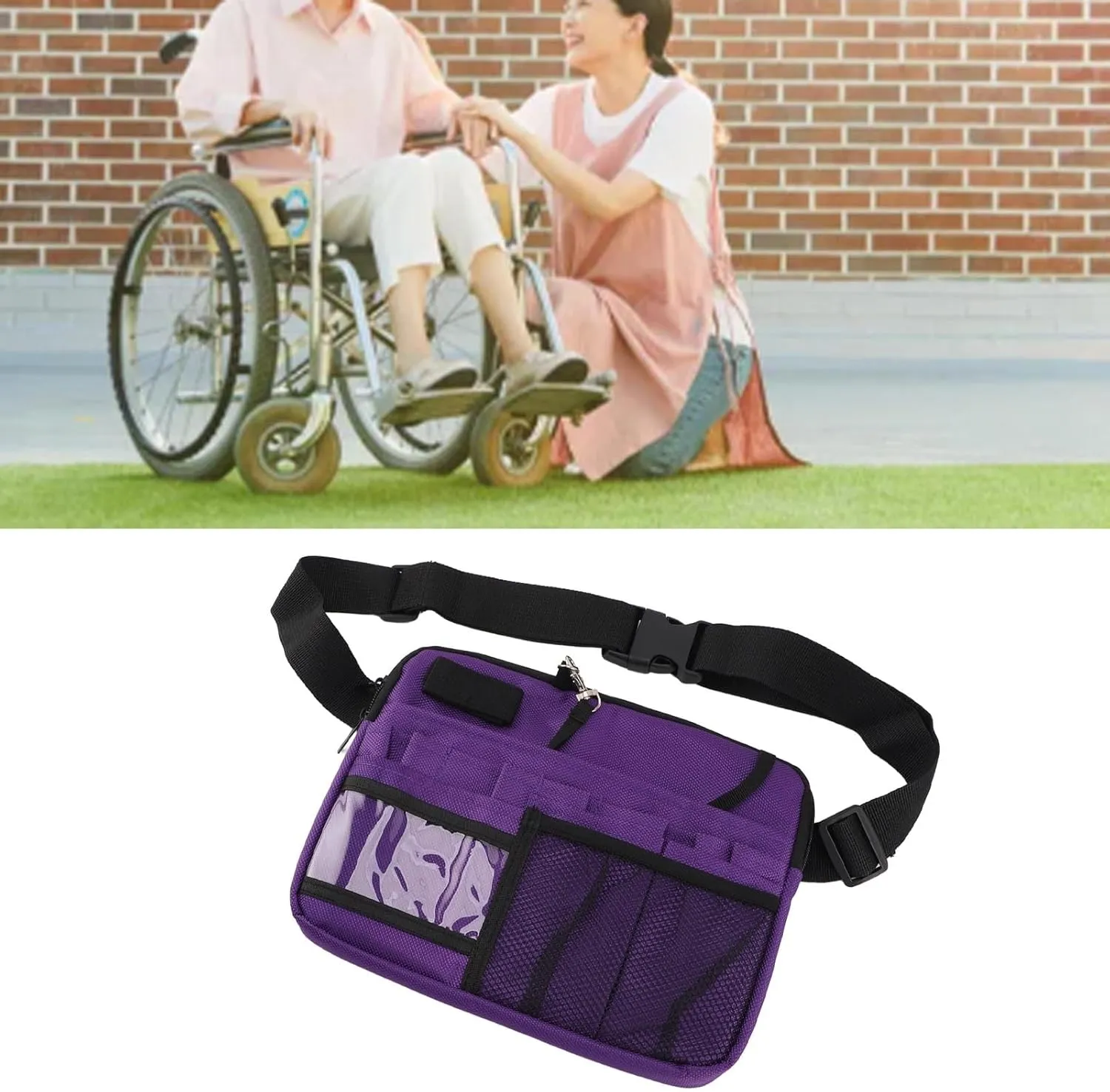 Doctor Waist Bag, Adjustable Design Nurse Fanny Pack Multi Compartments for Operation (Purple), Genericzfhk6q2sip-12