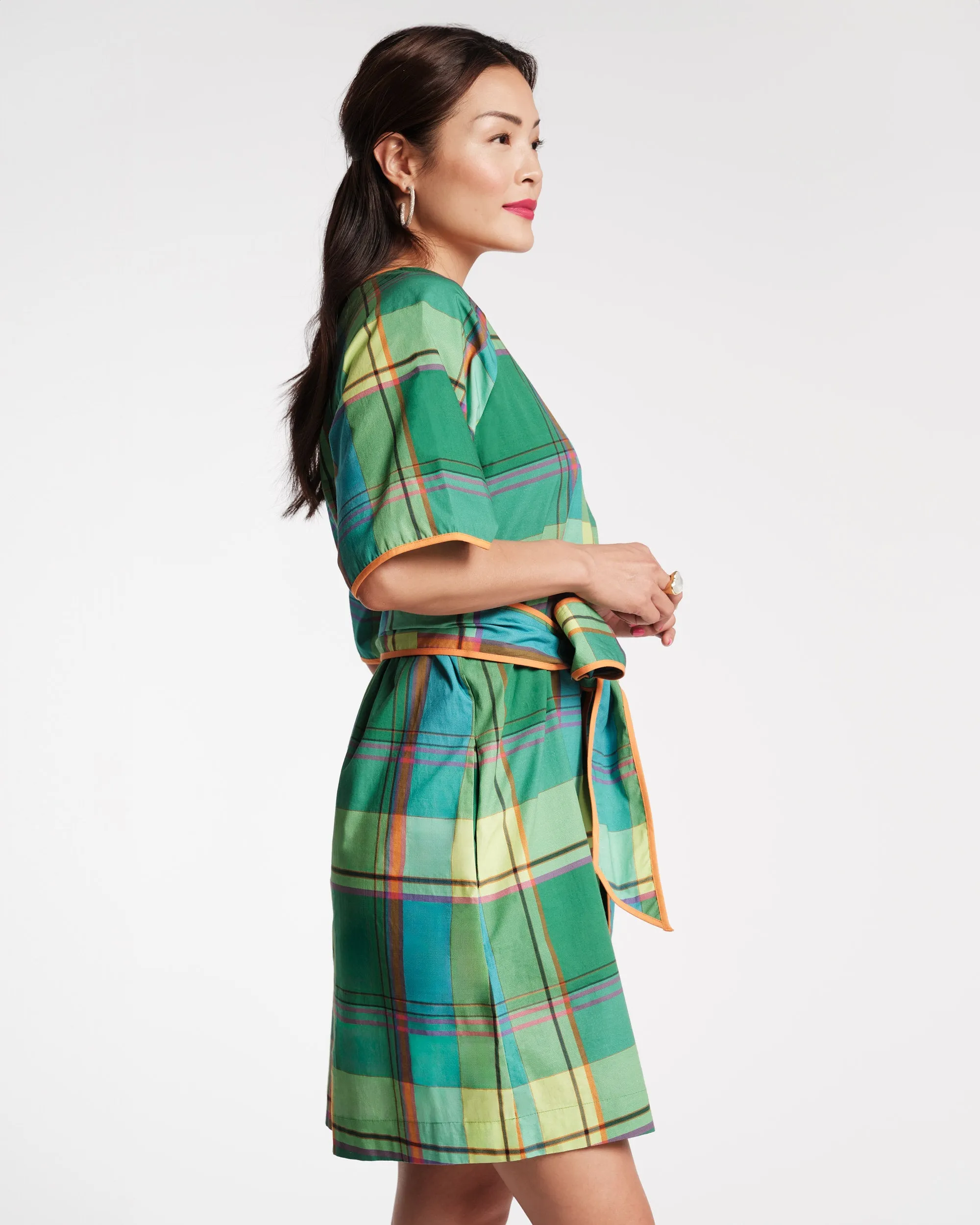 Doris Mini Dress Cotton Poplin Carter Madras Print