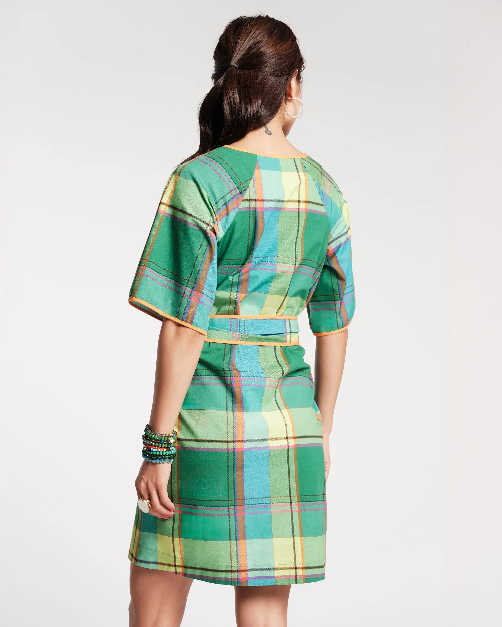 Doris Mini Dress Cotton Poplin Carter Madras Print