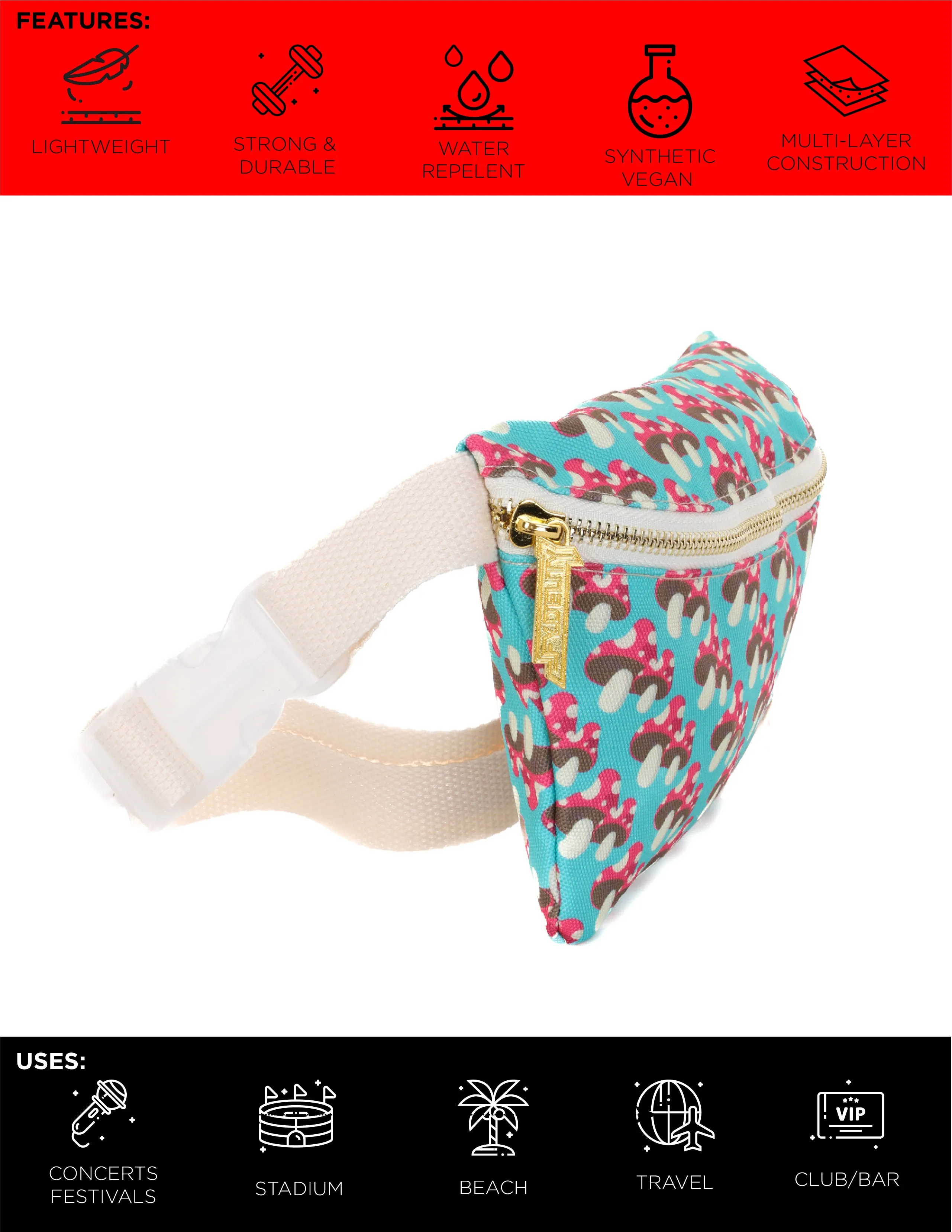 Fanny Pack | Slim | Recycled RPET | MushrooTwins
