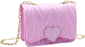 Fashion Candy Color Jelly Purse Handbag Toy Purse Satchel Mini Pink Jelly Shoulder Bag Crossbody with Chain Strap