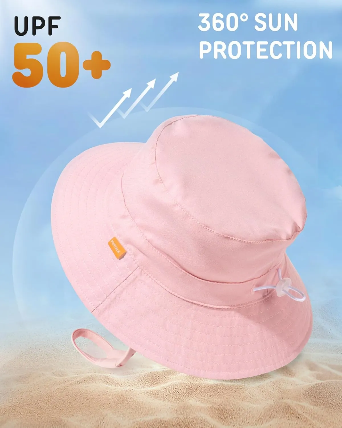 FURTALK Baby Sun Hat Toddler Boys Girls Bucket Hat for Kids 0-5 Years UPF 50  Sun Protective Child Summer Beach Hats