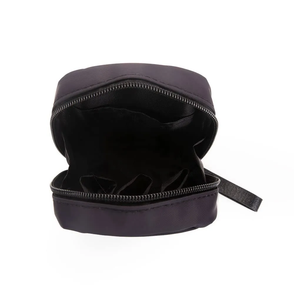 Hekyip Mini Cosmetic Bag, Travel Makeup Pouch, Portable Waterproof Cosmetic Pouch for Girls Women, Mini (Mini All Black)