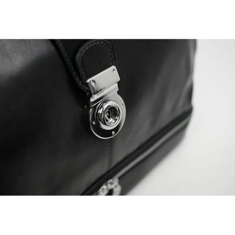 Large Full Grain Italian Leather Doctor Bag - Northern Lights