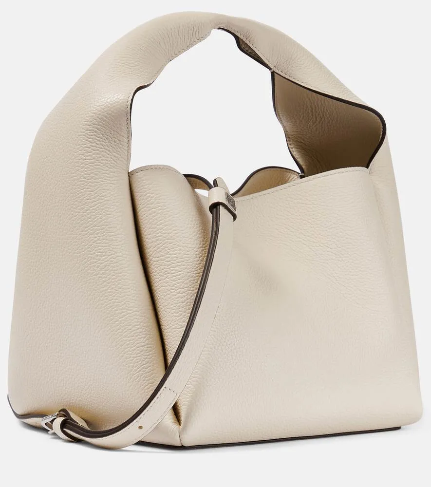 Leather bucket bag Toteme, white