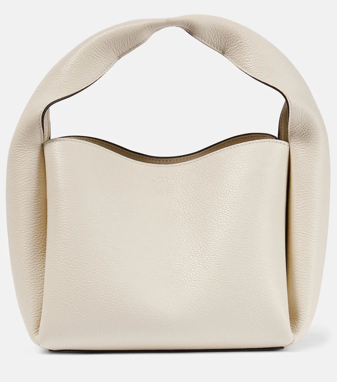 Leather bucket bag Toteme, white