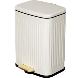 Metal Trash Can with Lid, 12L / 3.2gal Rectangle