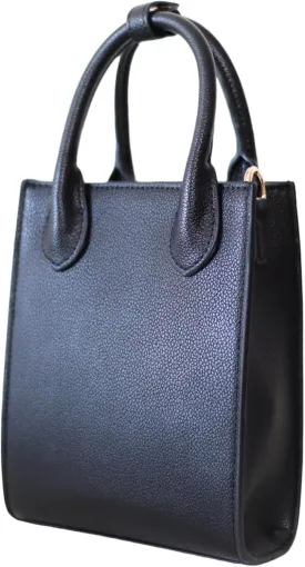 Mini Tote Crossbody Bag, Purse for Women and Girls with Adjustable Strap, Cardholder Pocket | Pebble Grain Vegan Leather