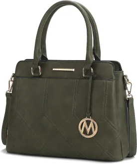 MKF Collection Tote Bag for Women, Vegan Leather Top-Handle Satchel Handbag Crossbody Purse