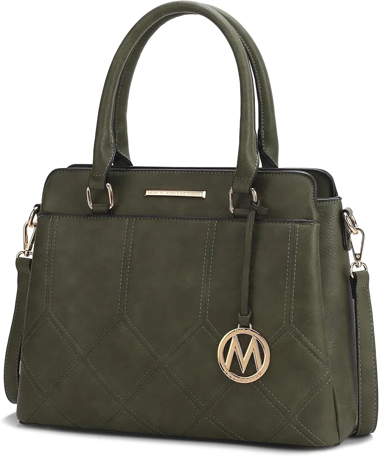 MKF Collection Tote Bag for Women, Vegan Leather Top-Handle Satchel Handbag Crossbody Purse