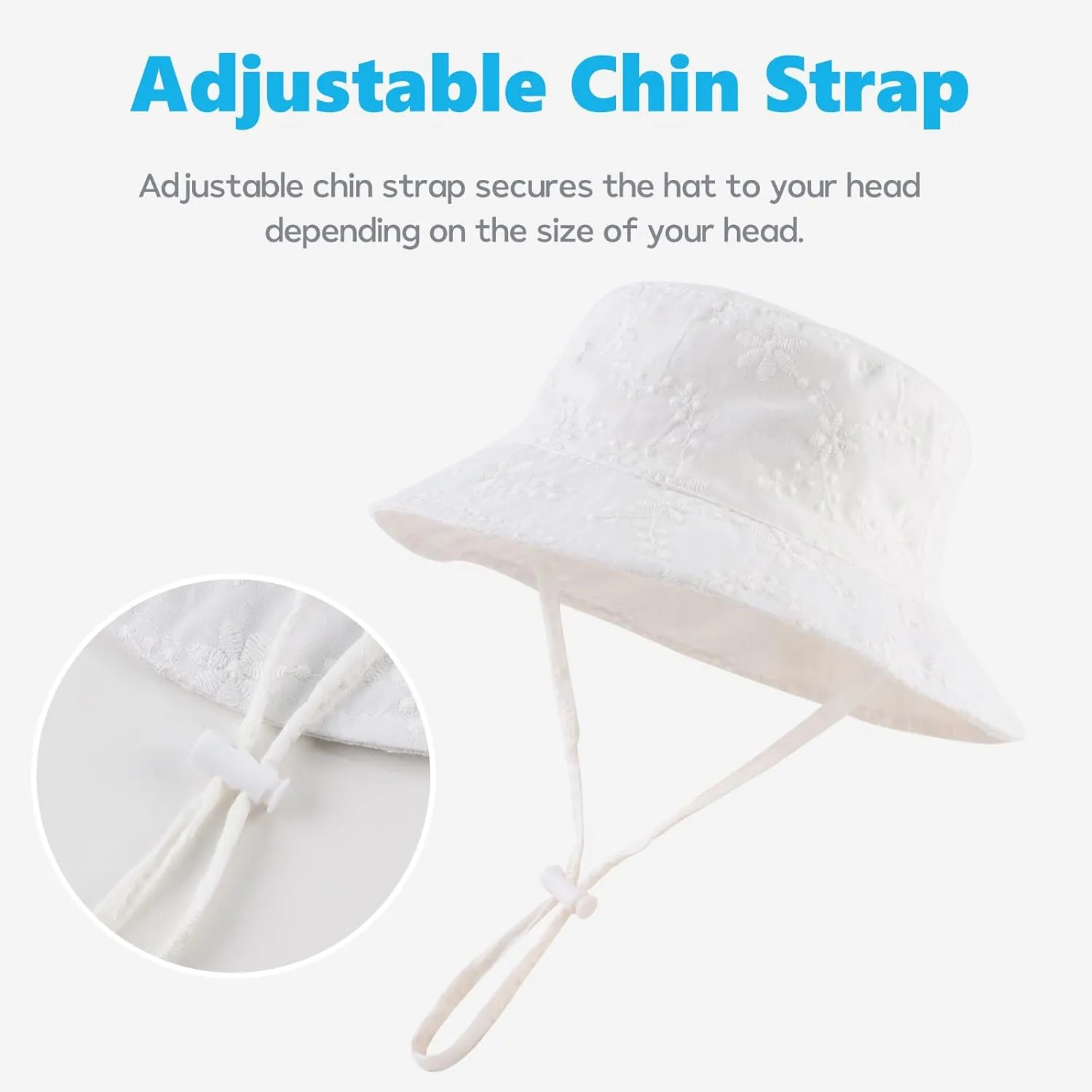 OMUKY Baby Sun Hat Cotton Beach Cap for Infant Toddler Boys and Girls Sun Protection Bucket Hat