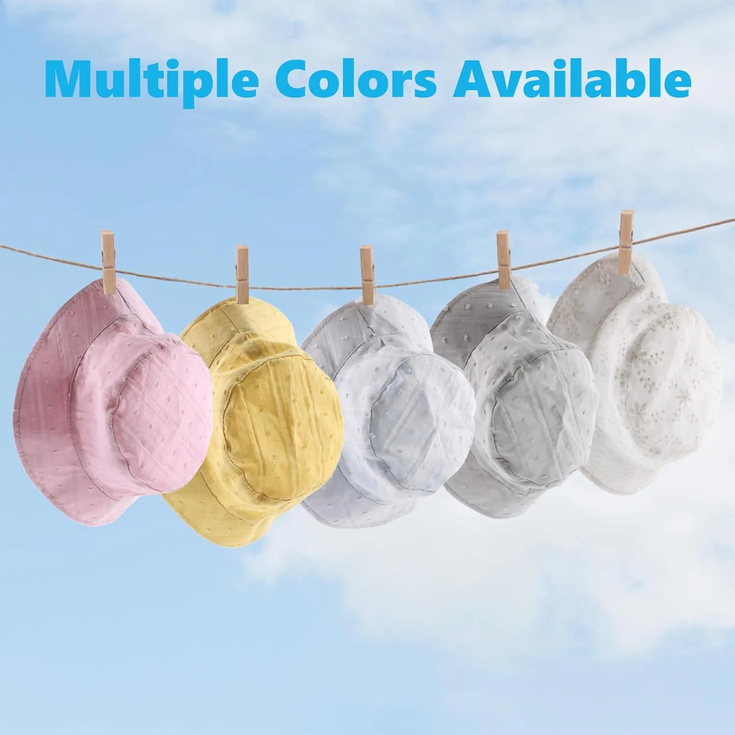 OMUKY Baby Sun Hat Cotton Beach Cap for Infant Toddler Boys and Girls Sun Protection Bucket Hat