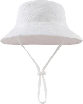 OMUKY Baby Sun Hat Cotton Beach Cap for Infant Toddler Boys and Girls Sun Protection Bucket Hat