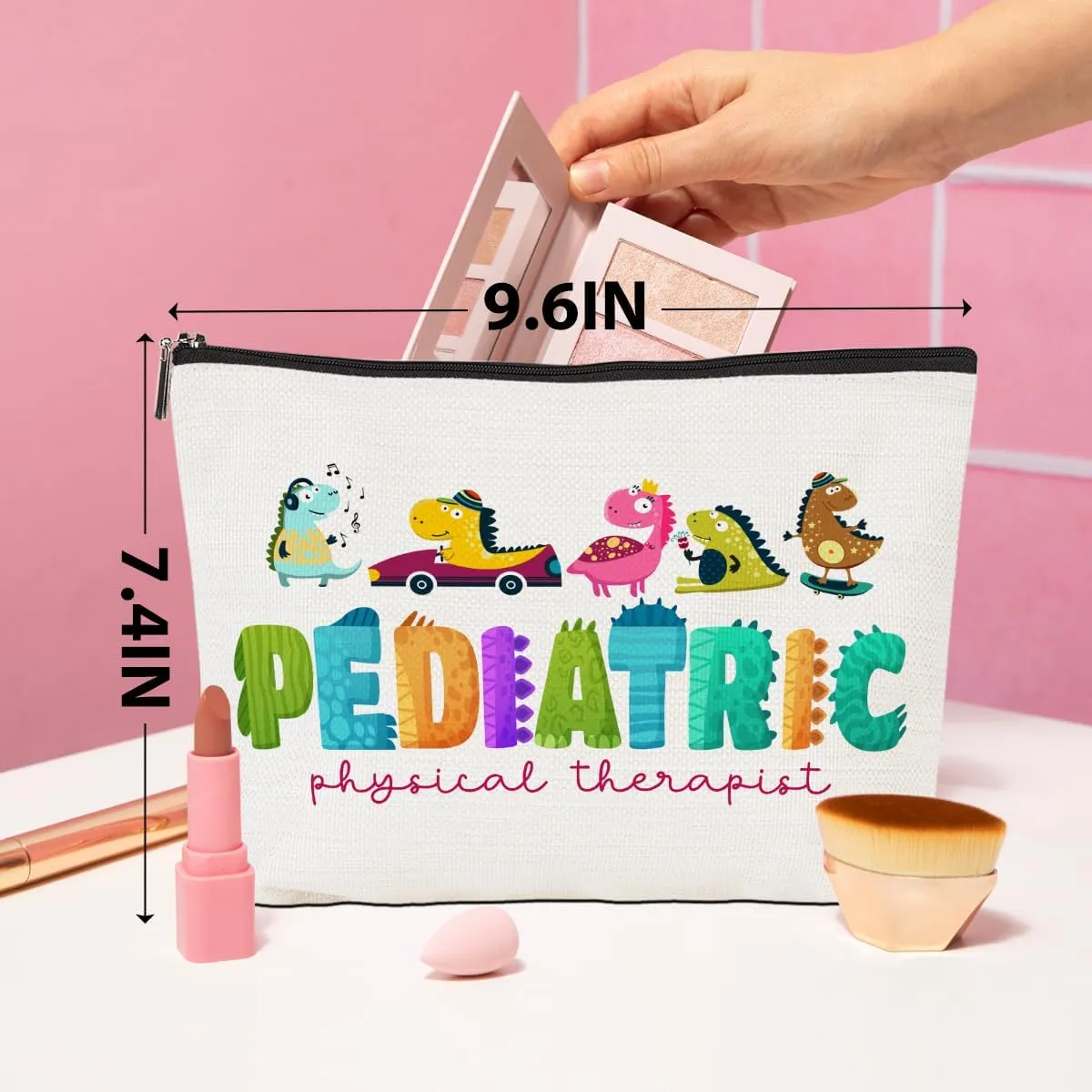 Physical Therapist Gifts Physical Therapy Makeup Bag Occupational Therapy Gifts Funny Cosmetic Bag Thank You Gifts for Women Physical Therapist Doctor Travel Toiletry Bag Christmas Birthday Gifts