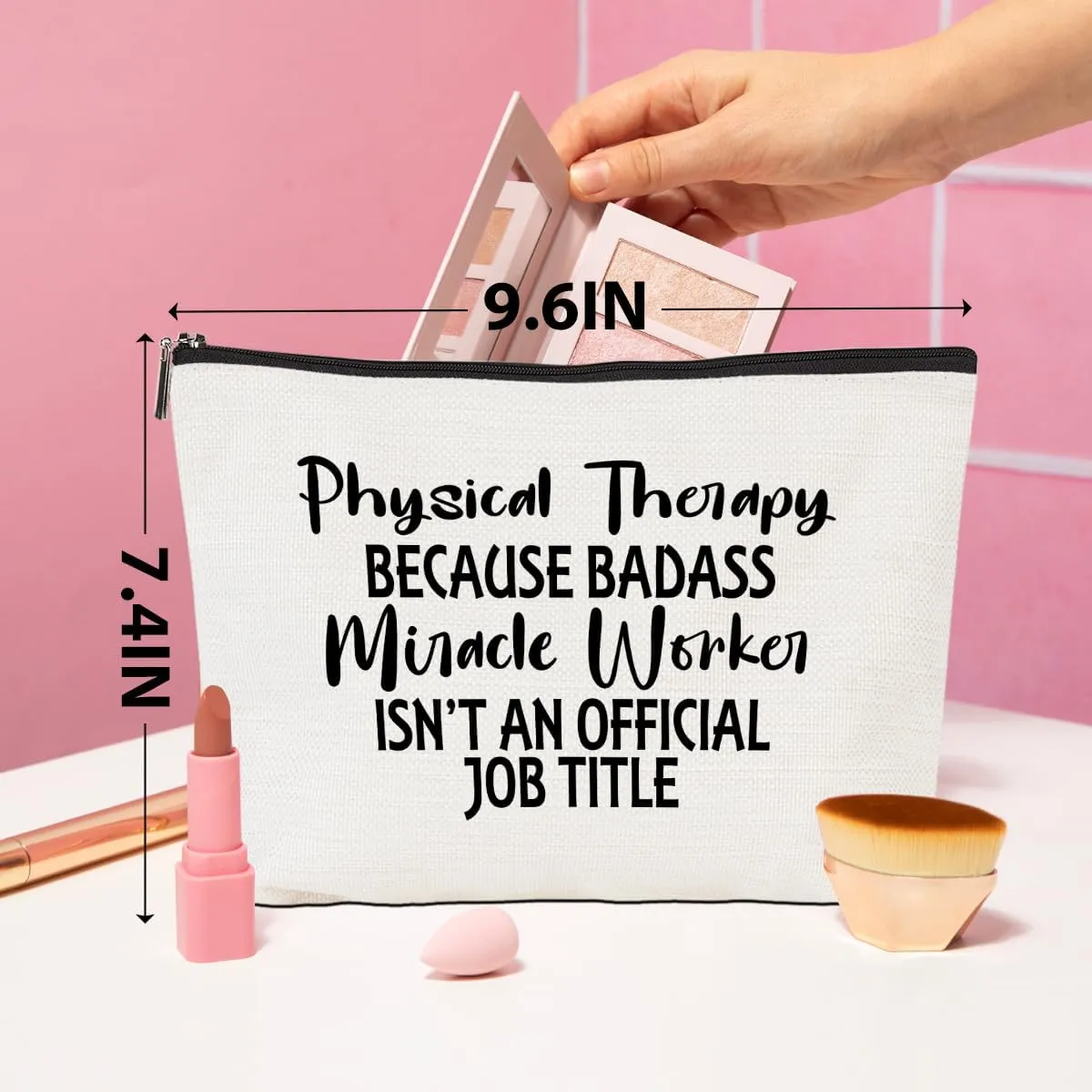 Physical Therapist Gifts Physical Therapy Makeup Bag Occupational Therapy Gifts Funny Cosmetic Bag Thank You Gifts for Women PT Coworker Doctor Travel Toiletry Bag Christmas Birthday Gifts