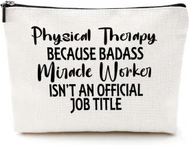 Physical Therapist Gifts Physical Therapy Makeup Bag Occupational Therapy Gifts Funny Cosmetic Bag Thank You Gifts for Women PT Coworker Doctor Travel Toiletry Bag Christmas Birthday Gifts