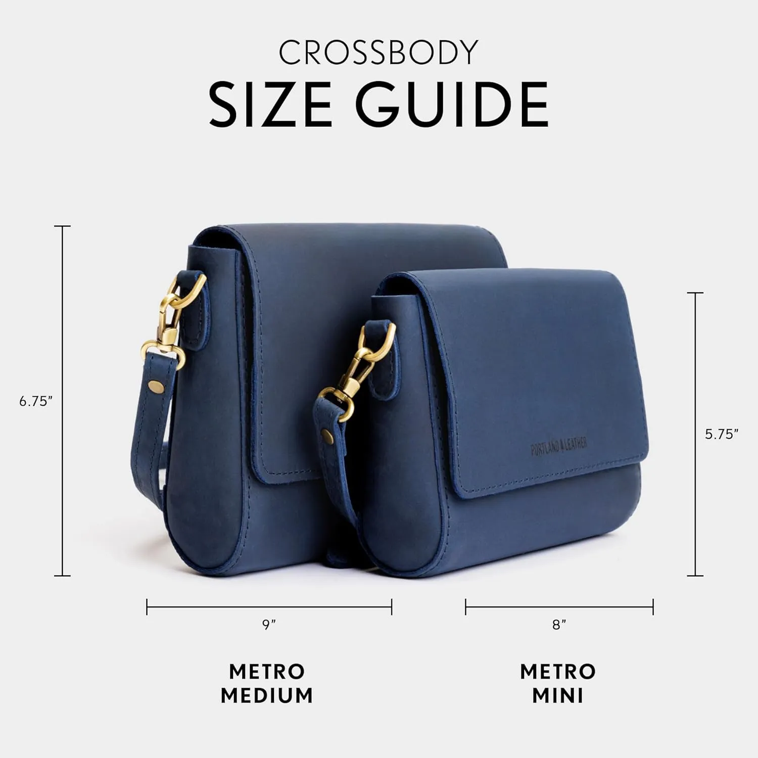 Portland Leather Goods Metro Crossbody Bag for Women  Handmade from the Finest Full-Grain Hides