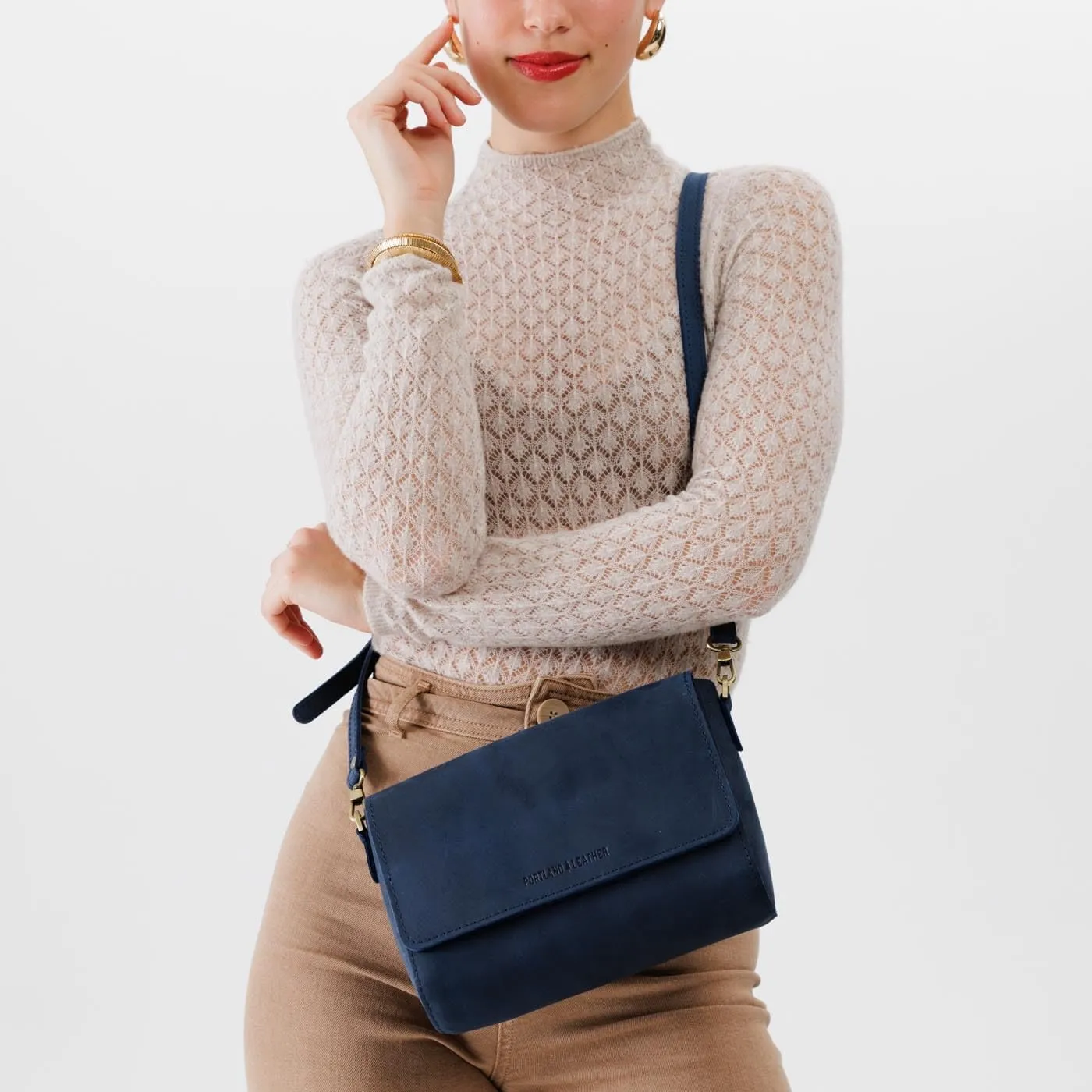 Portland Leather Goods Metro Crossbody Bag for Women  Handmade from the Finest Full-Grain Hides