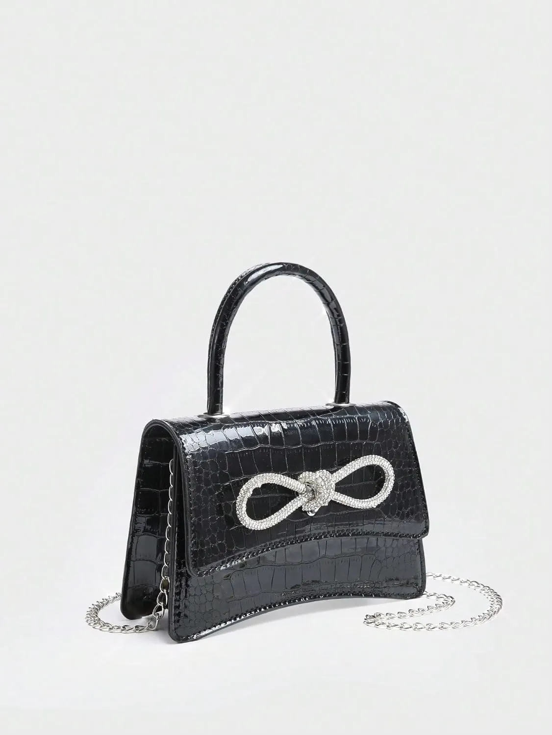 QWINEE Women's Mini Evening Bag Rhinestone Decorated Clutch Purse Prom Bags Sparkle Mini Square Handbags
