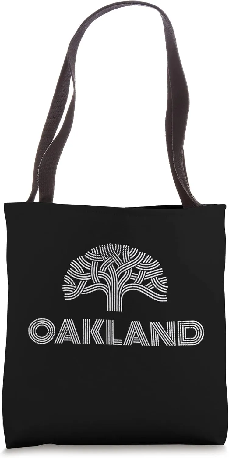 Retro Oak Tree Logo Oakland Merch Vintage The Town Oakland Tote Bag