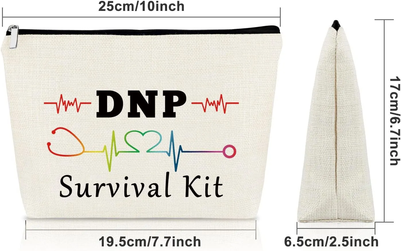 Sazuwu DNP Graduation Makeup Bag - Doctor of Nursing Practice Appreciation Gift, Cosmetic Bag for Women, Travel Pouch