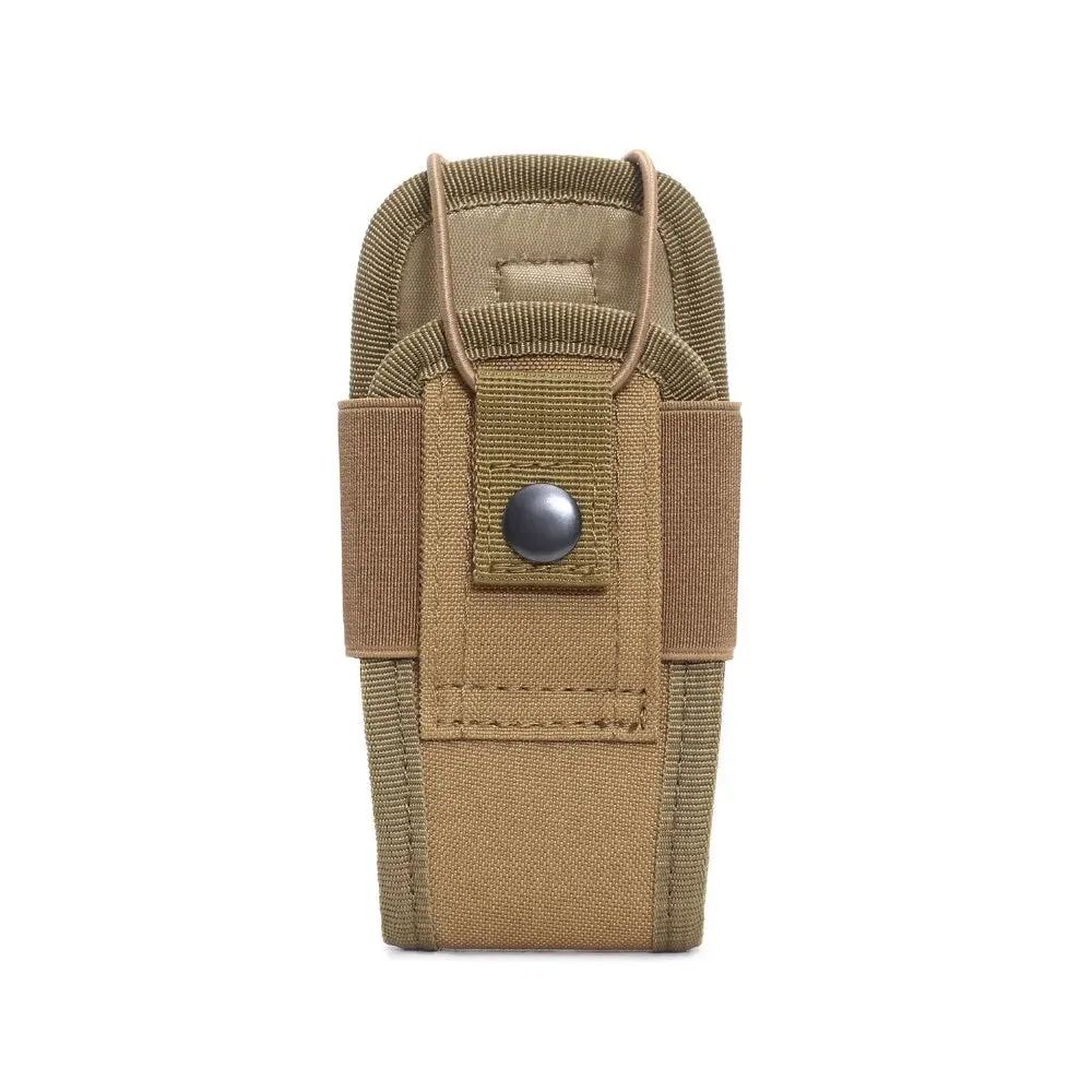 Tactical Walkie Talkie Pouch 600D Oxford Khaki Molle Radio Pouch Portabel Utomhus Jakt Sport Telefonhållare Interphone hölster