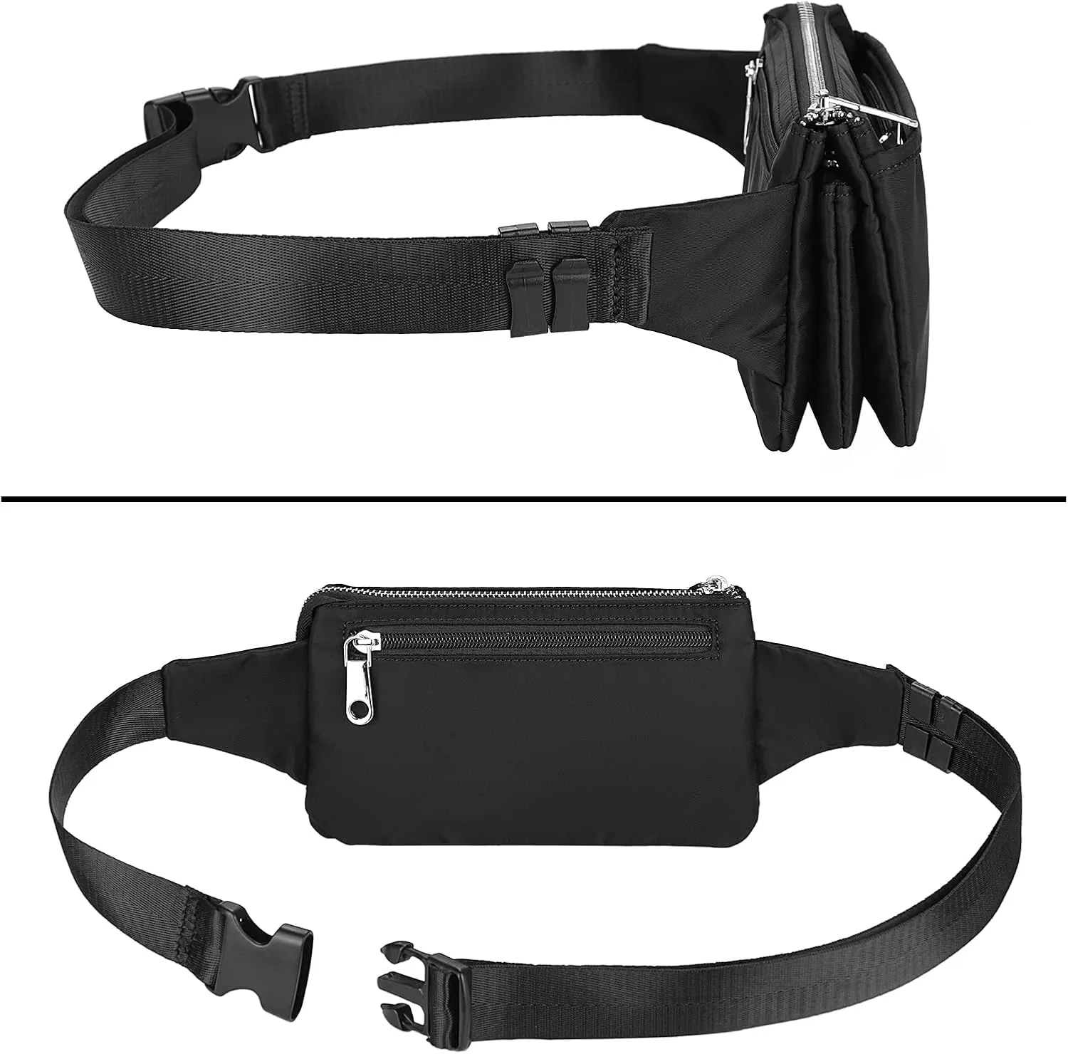 Uromee Fanny Packs for Women Crossbody Belt Bag Nylon Fashion Waist Bag Everywhere Travel Hiking Adjustable Strap