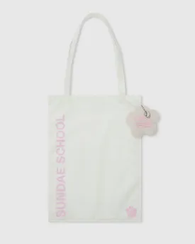 WHITE STRAWBERRY MOCHI PLUSHIE TOTE